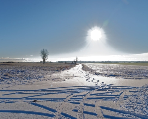 Richtung Spantekow im Schnee